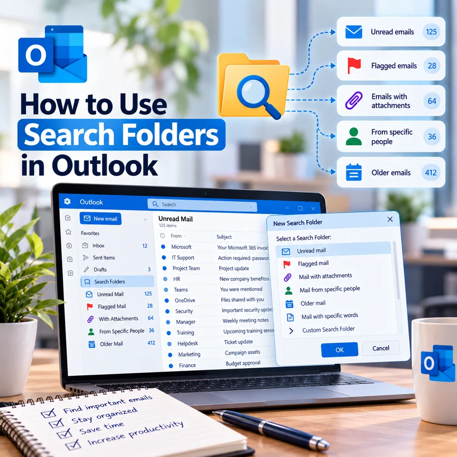 Outlook Search Folder tutorial