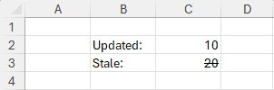Excel Stale Value Formatting Feature Guide - Tech with Denis